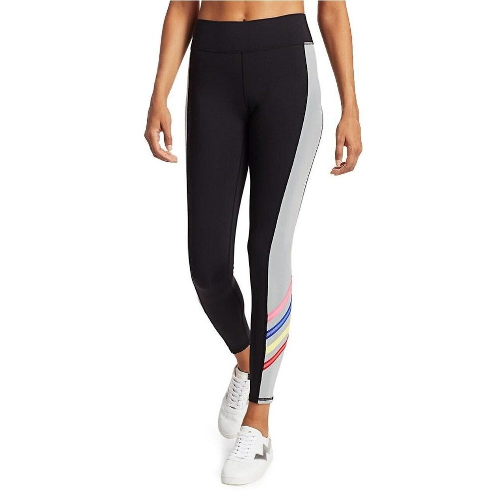 Terez Womens Reflective Stripe Leggings Pants Size‎ Medium